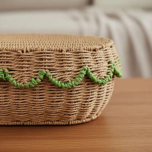 Woven Basket with Lid Handwoven Handmade Wicker Design