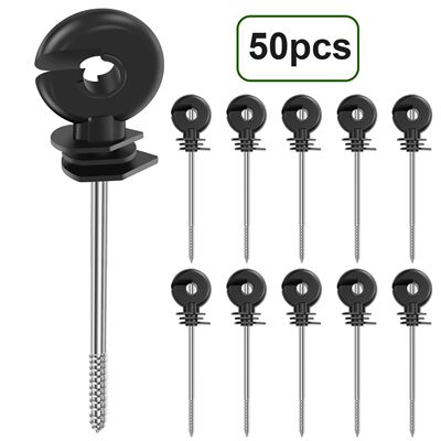 50pcs Electric Fence Insulators Screw Wood Post Electric