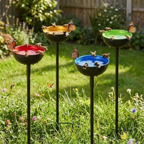 Vintage Iron Bee Watering Station Ground Insert Rustproof