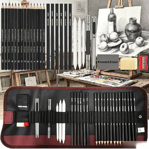 29-Piece Drawing Kit with Portable Pen Case: Includes
