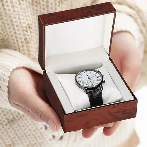 Wooden Single Watch Gift Box With Pillow Exquisite Display