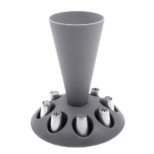 Storage Rack Stand Piping Bag Nozzles With 8 Slots Large