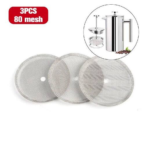3Pcs Reusable Stainless Steel French Press Coffee Maker