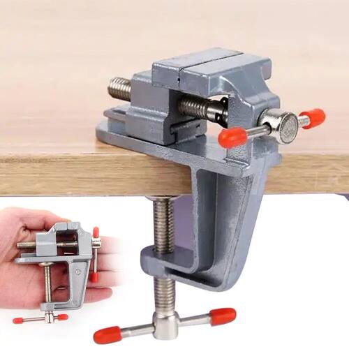 35mm Mini Bench Vise Table Clamp Screw DIY Woodworking Flat