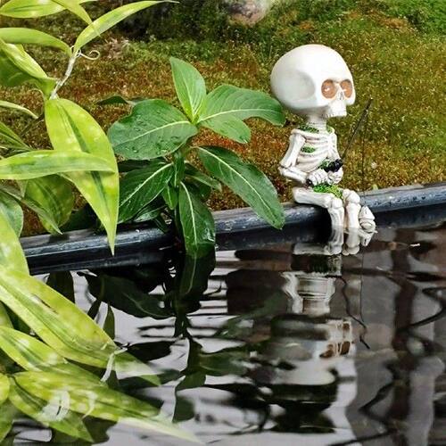 Resin Skull Aquarium Decorations Mini Skeleton Ornament