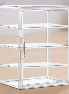 Clear Display Case 4-Tier Acrylic Storage Organizer Holder