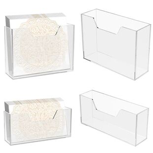 Standing Acrylic Napkin Holders Waterproof Transparent