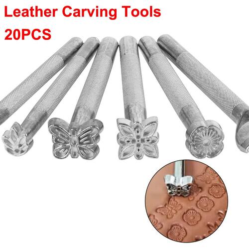 Sculpture Knocking Flowers 20Pcs Stencil Carving Chisel Set