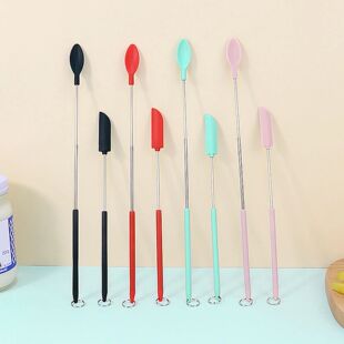 Jar 1pcs Butter Silicone Spatula Mini Telescoping