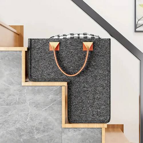 Basket for Stairs Space-Saving Organizer Stairway Basket