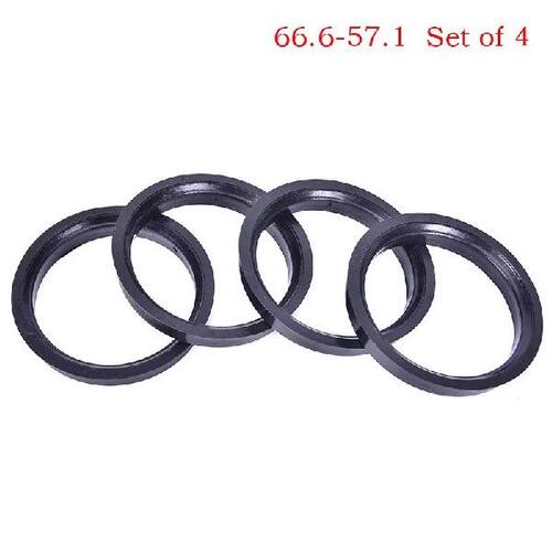 4Pcs 66.6-57.1mm Plastic Hub Centric Rings Wheel Center