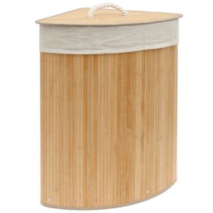 Capacity Bamboo Triangle Large Basket Corner Laundry