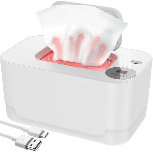 USB Baby Wipe Warmer LED Light Wet Wipes Keep warm Box