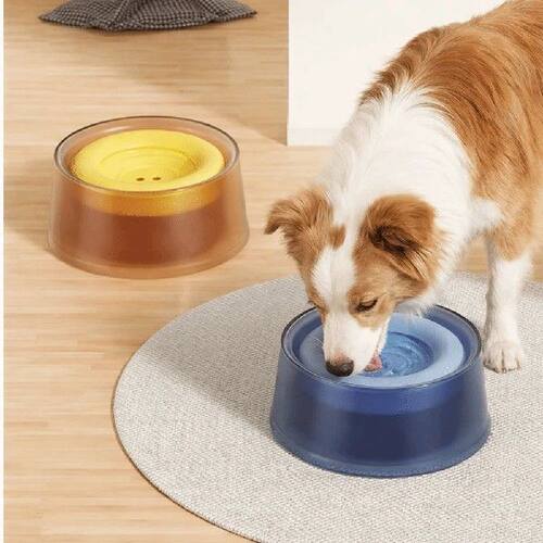 Non-Slip Base Pet Floating Water Bowl Large Capacity Spill