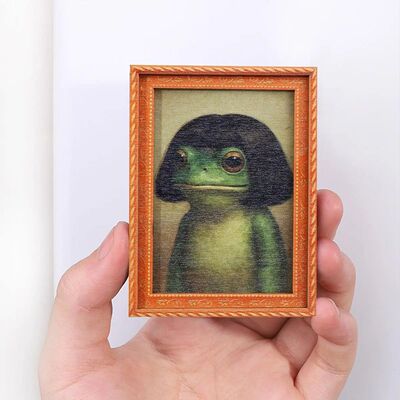 1Pc Funny Frog Fridge Magnet, Mini Refrigerator Magnet For