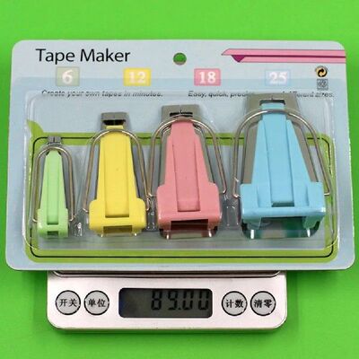 4Pcs Tape Maker Splicing Fabric Bias Tape Maker 4 Size 6mm