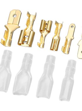 135Pcs Gold Cold Pressed Male Female Spade Terminals Set