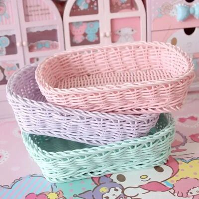 Plastic Box Cosmetics Storage Basket Table Stand Home Use