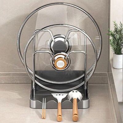 Multifunctional Stainless Steel Pot Lid Holder While