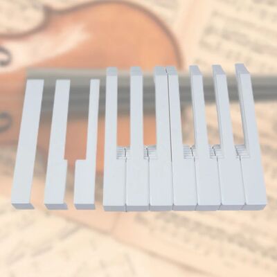 52pcs Piano Keytops Kit White ABS Plastic Piano Maintenance