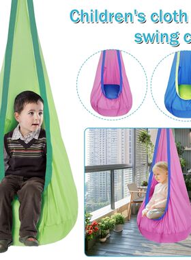 Kids Pod Swing Seat Nylon Hanging Chair with Inflatable