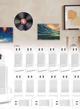 18PCS/Set Vinyl Record Wall Mount Display Shelf No Drill