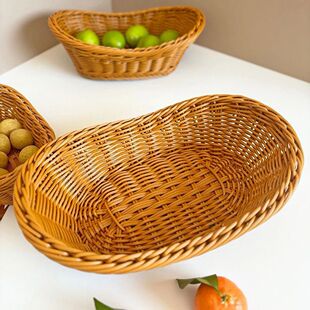 Storage For Oval Fruit Serving Baskets Woven Rattan Basket