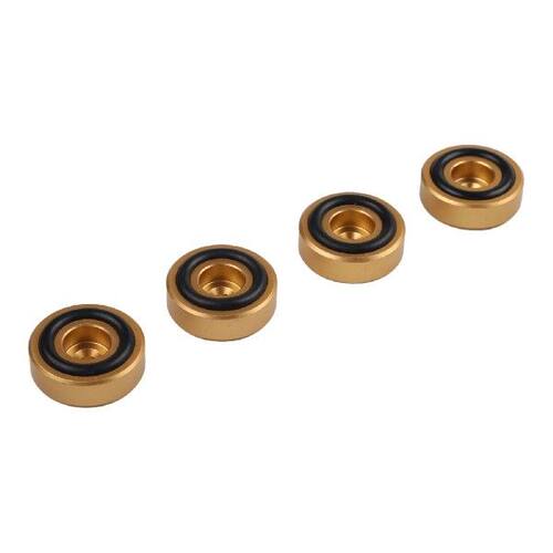 8 Brass Gold-Finished Chopping Board Feet with Grip Rubber