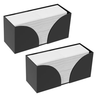 Towel 2Pcs Countertop Paper Acrylic Dispenser