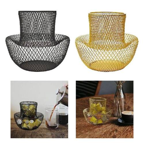 Wire Coffee Pod Holder Espresso Capsule Storage Container