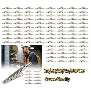 Metal 51mm 50Pcs Electrical Clips Crocodile Alligator
