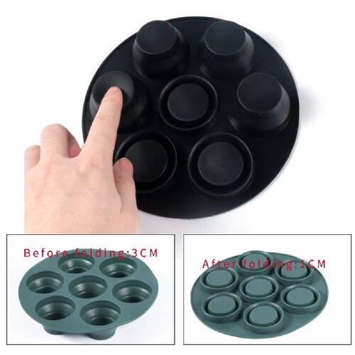7 Holes Baking  Non-stick Scalable Silicone Pastry Moulds