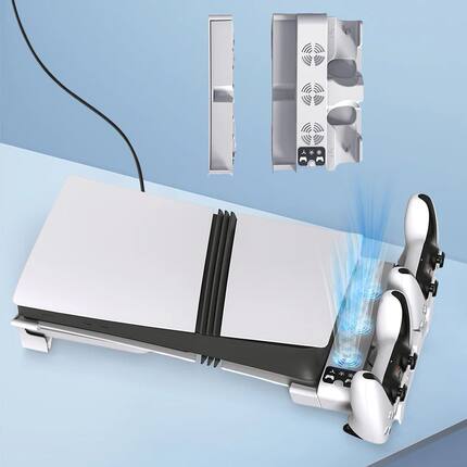 Dual Controller Charger Horizontal Cooling Stand Base