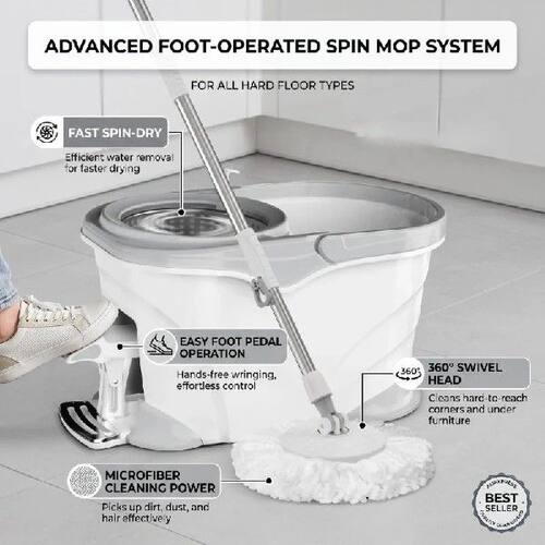 Effortless Cleaning with Foot Pedals, Stainless Steel
