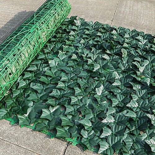 Artificial Ivy Hedge Green Leaf Fence Panels Faux Privacy