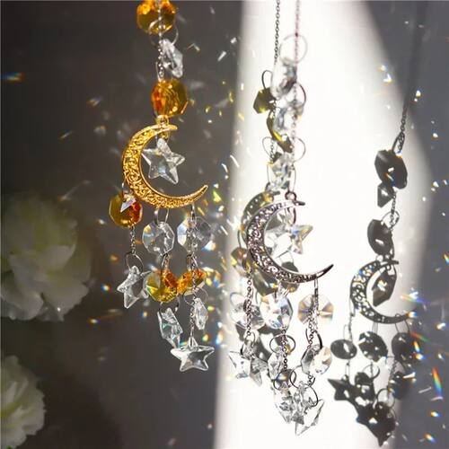 2026 Crystal Rainbow Catcher Glass Light Wind Chimes
