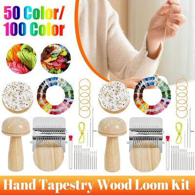 Hand Tapestry Wood Loom Weaving Frame Darning Machine Small