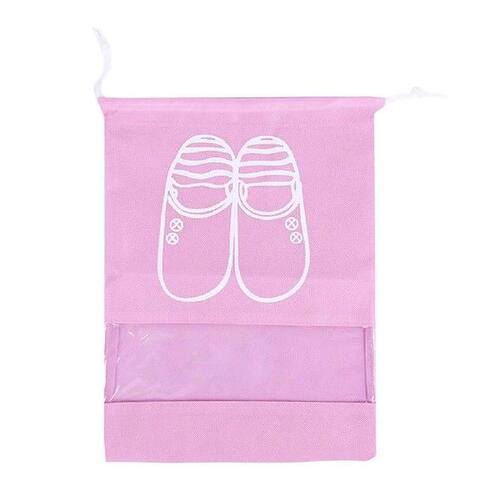 Fabric Waterproof Drawstring Shoes Storage Bags Women Men