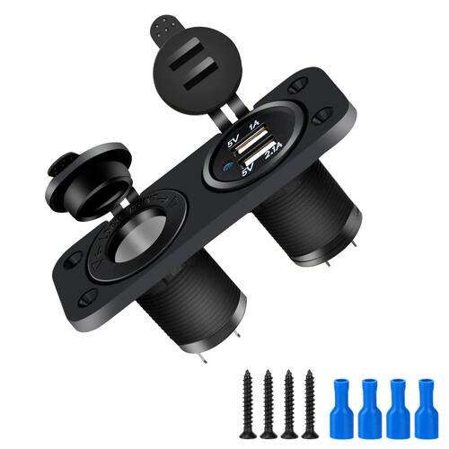 For Car And RV 5V Dual USB Charging Charger Power Adapter