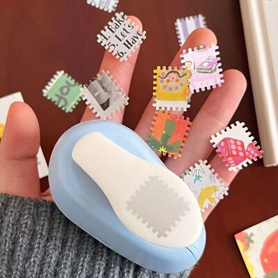 One-piece Stamp Embossing Tool Stamp Journal Hole Punch