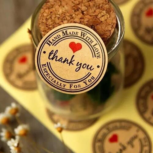 10pcs/Set Kraft Paper Love Baking Seal Paste Packaging