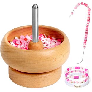 Jewelry for Spinner Wooden Effortless Rotating Making Bead