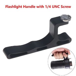 Aluminum Alloy Flashlight Handle With 1/4 UNC Screws For