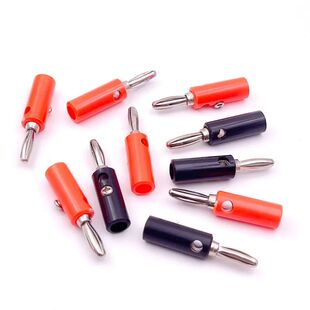 Plugs Speaker Banana Connector 4mm Plug Silver 10pcs