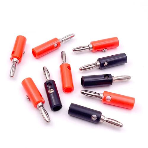 10pcs Banana Speaker Plugs Silver 4mm Banana Plug Connector