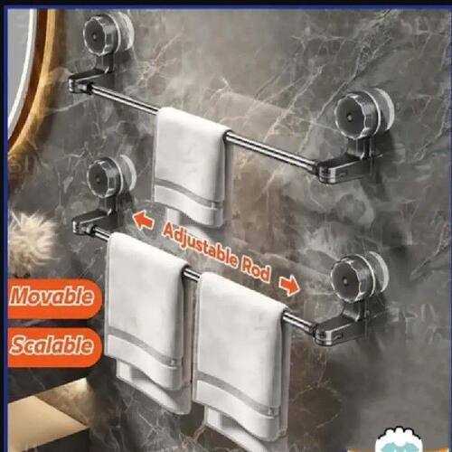 Adjustable No Drill Towel Rac Strongest Suction Cup 360