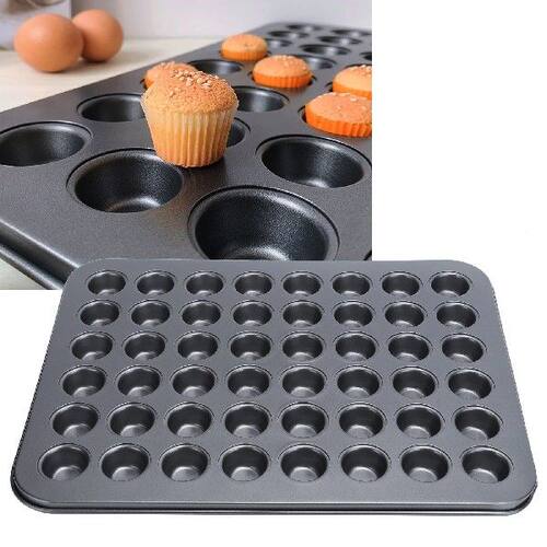48?Cup Non?Stick Mini Round Cupcake Pan Tray Baking Mould