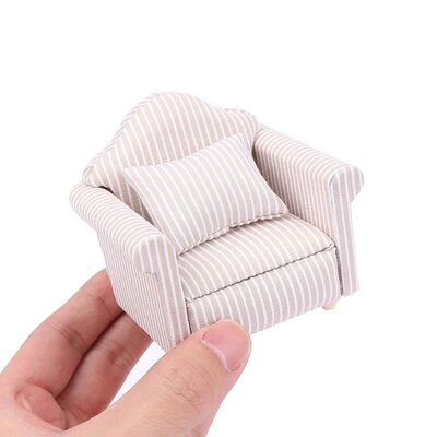 1:12 Mini Furniture Sofa with Pillow For Dollhouse Kids