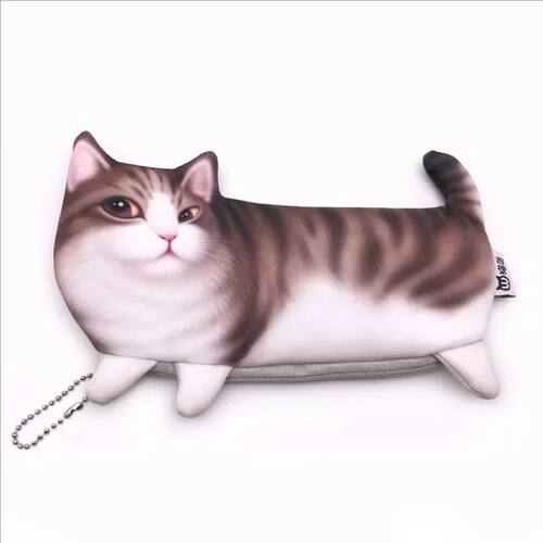 New 3D Simulate Cat Pencil Bag Large Capacity Lovely
