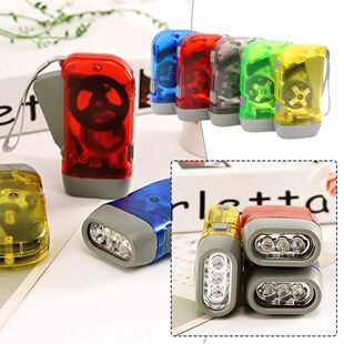 Dynamo Flashlight 5Pcs Pressing Wind Power Hand Crank